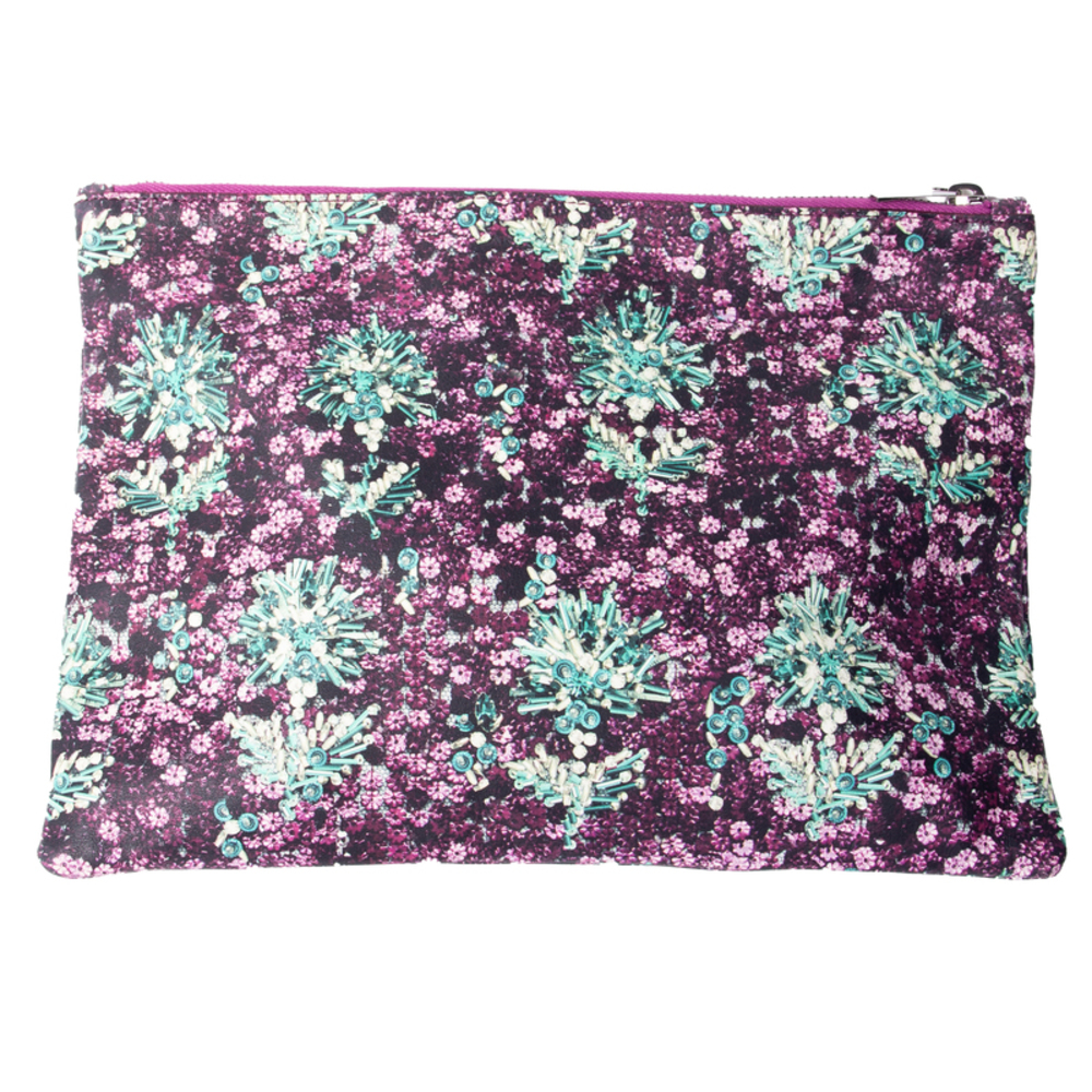 MARY KATRANTZOU VIOLET & GREEN IPAD CASE | WOMENS SIZE 31X22